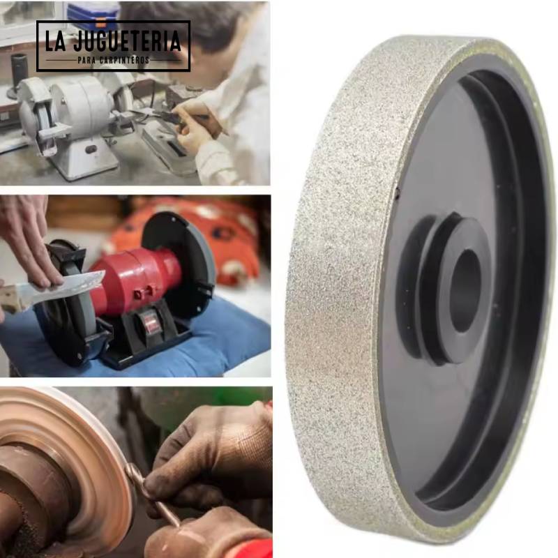 Disco de Afilado de Diamante de Alta Calidad, Grano #320, Eje de 1 Pulgada