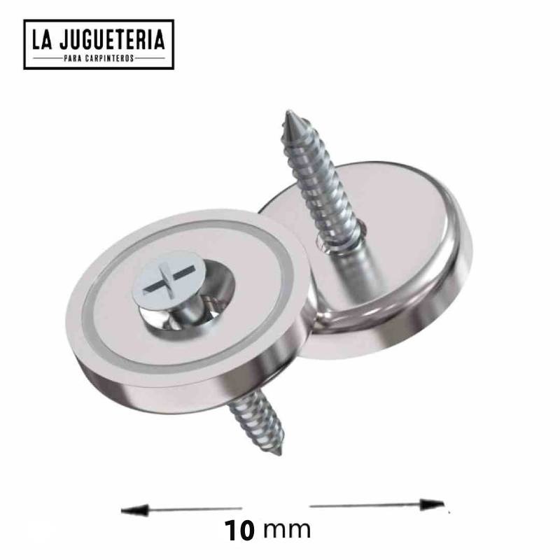 [A1048] Imán de Neodimio Perforado de 10 mm para Sujeción con Tornillos