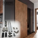 Sistema de Puerta corredera de madera oculta ó invisible para puerta de 1,2 mts