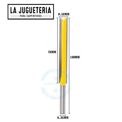 [A1016] Fresa corte recto de 78 mm de Largo (1/4" Shank) Ref:P58
