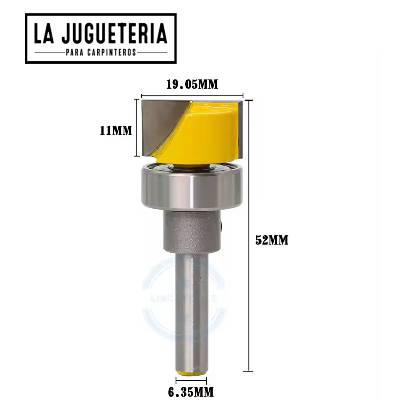 Fresa copiadora para cuencos de 1/4", 62 mm de Largo (2-7/16") Ref:P59