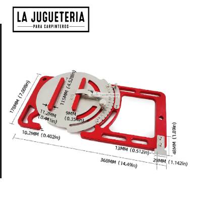 [A1044] Guía de Ángulo Ajustable para Sierra patín y Máquina de Grabado, con Riel de Ajuste de 0° a 60°, Accesorio para Pistas de Ranurado de Precisión