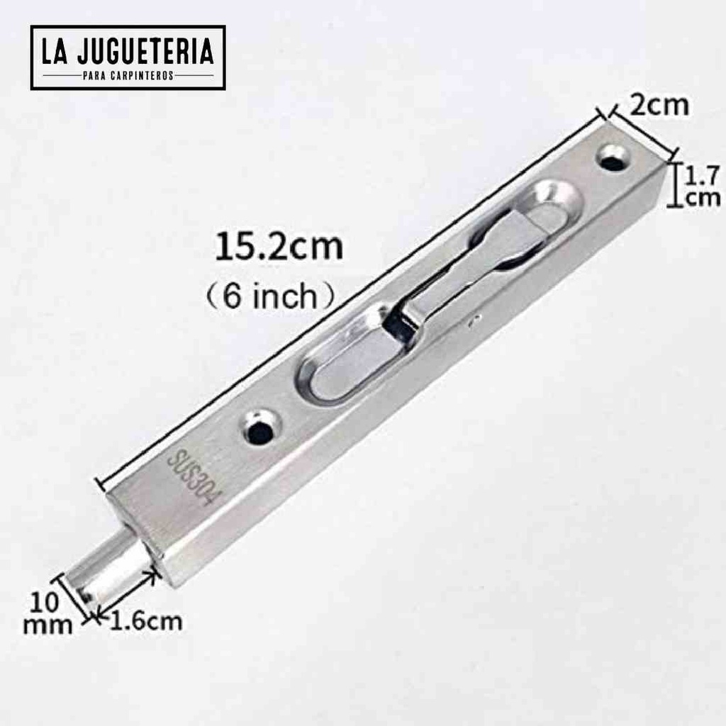 Pestillos de seguridad de acero inoxidable 304 de 6 pulgadas para puertas de seguridad color negro
