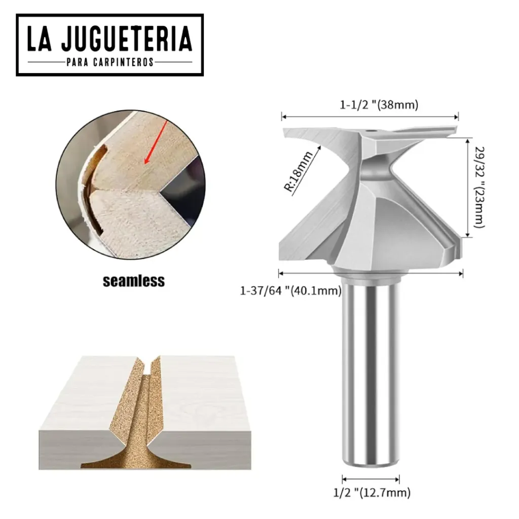 [A1029] Fresa para MDF 35x24xR18 en 1/2 Ref:G61
