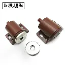 Pestillo ó tope magnético redondo de ABS para puertas y armarios, Color Marrón