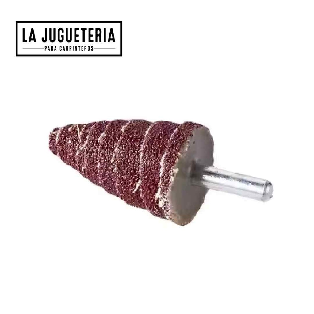Cabezal lija de pulido en forma cónica 6*20 grano 80