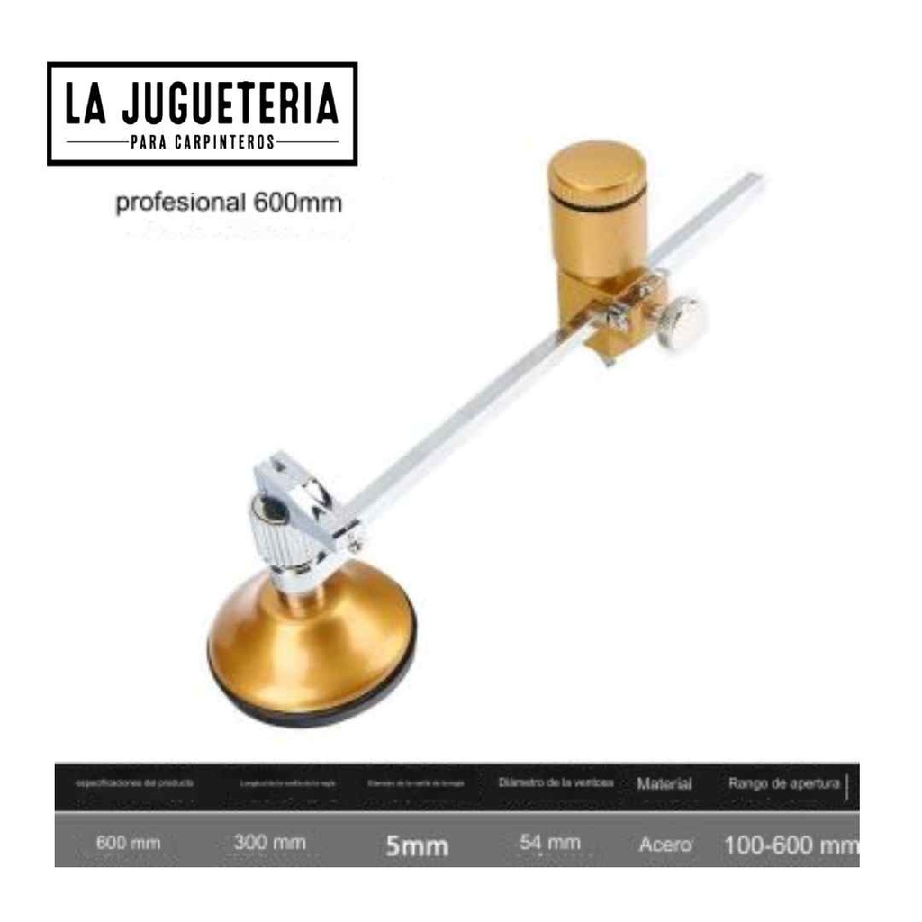 Cortador de vidrio circular de 60 CM aluminio.