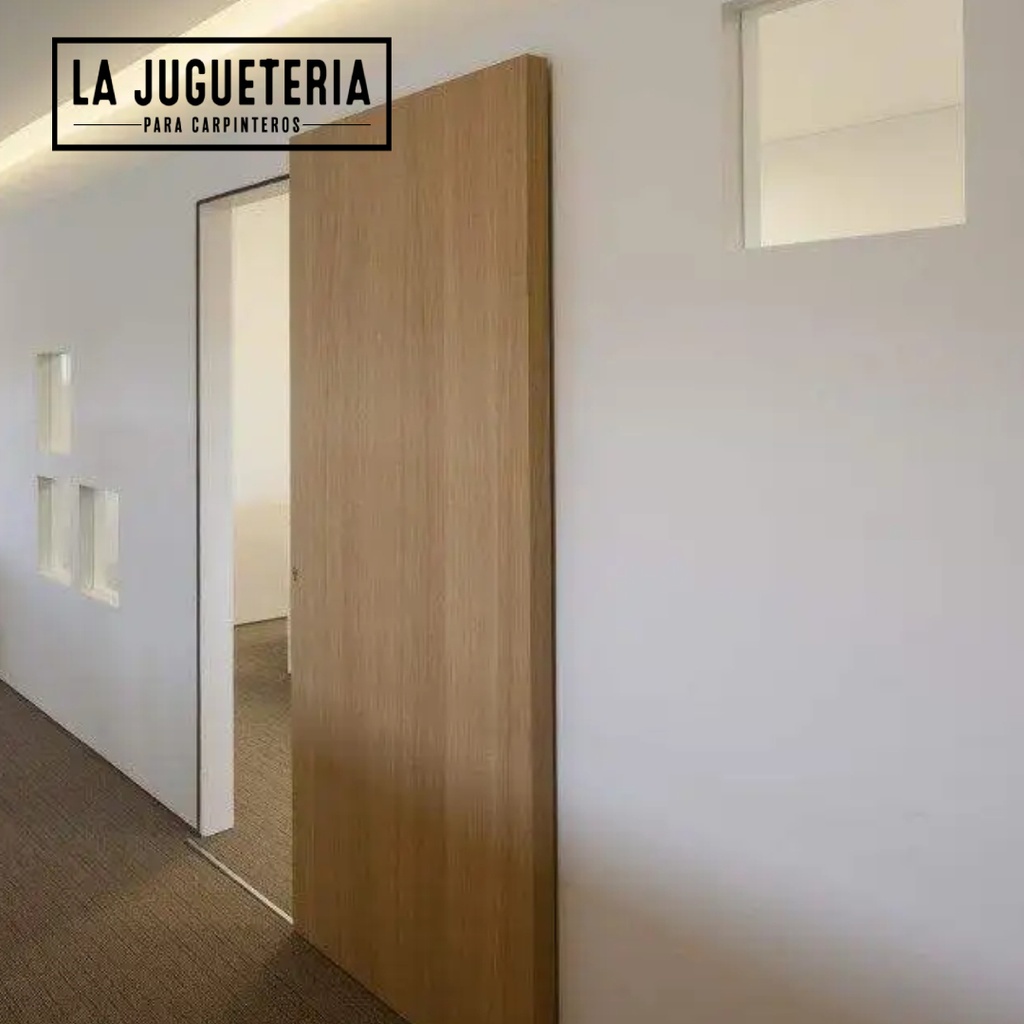 [A1064] Kit de hardware deslizante para puertas de vidrio y madera - Sistema oculto SVA-041 Modelo 38”