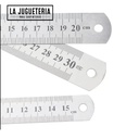 Regla Metálica de Doble Cara con Escala en Centímetros y Pulgadas -20cm