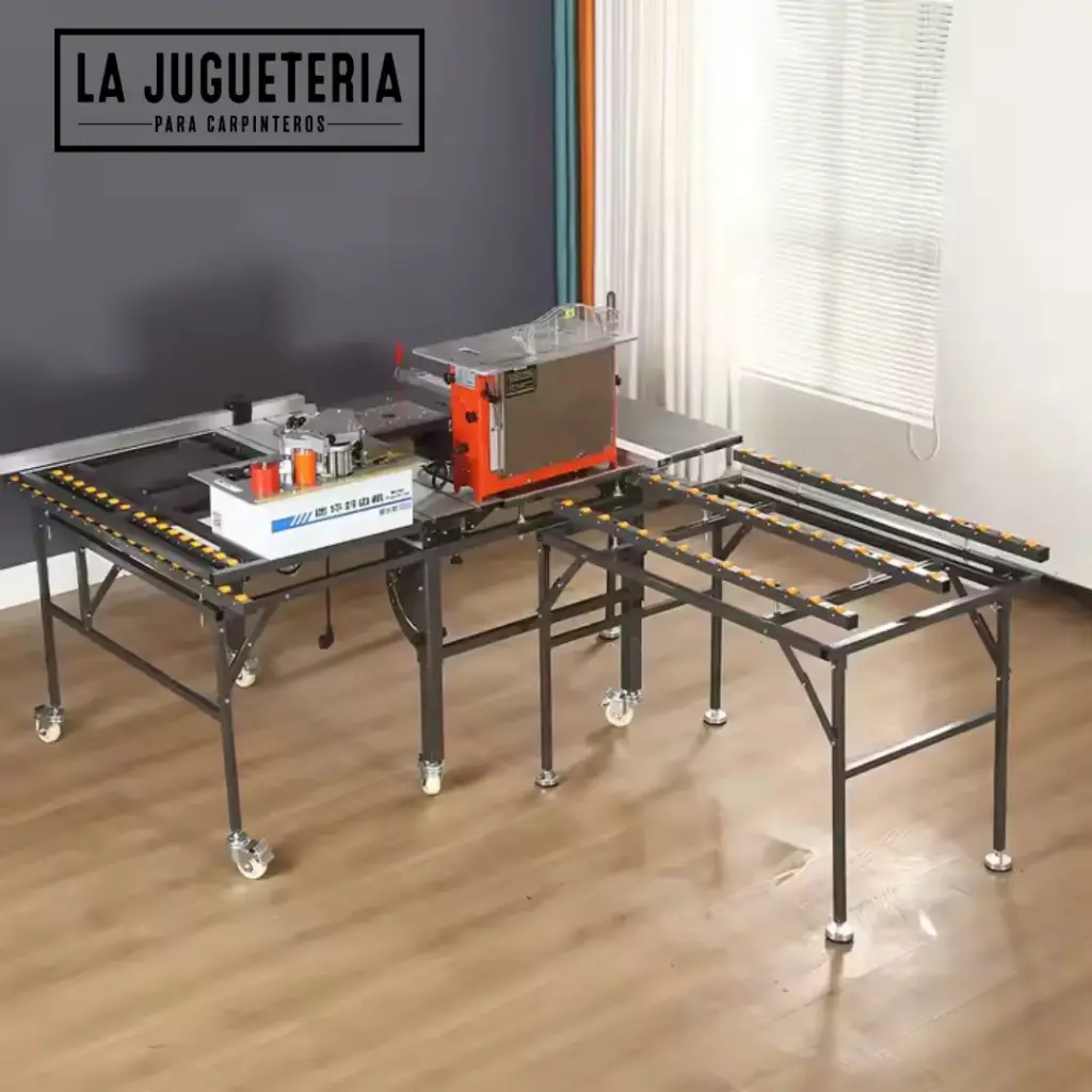 [A1138] WJS‑480 Mesa Deslizante Multifuncional para sierra, escuadradora – Mesa Plegable y Estable