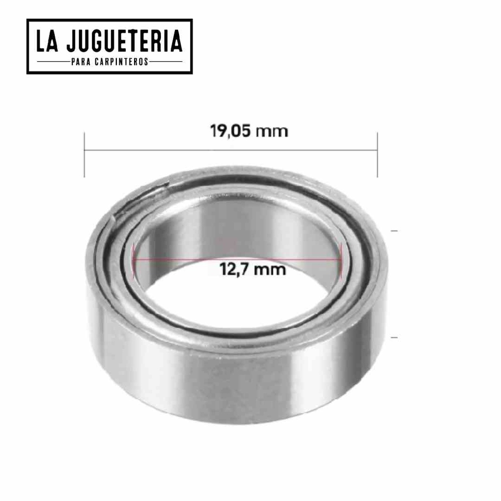[A1093] Rodamientos para fresas 12,7 x 19.05 mm set de 3 pz