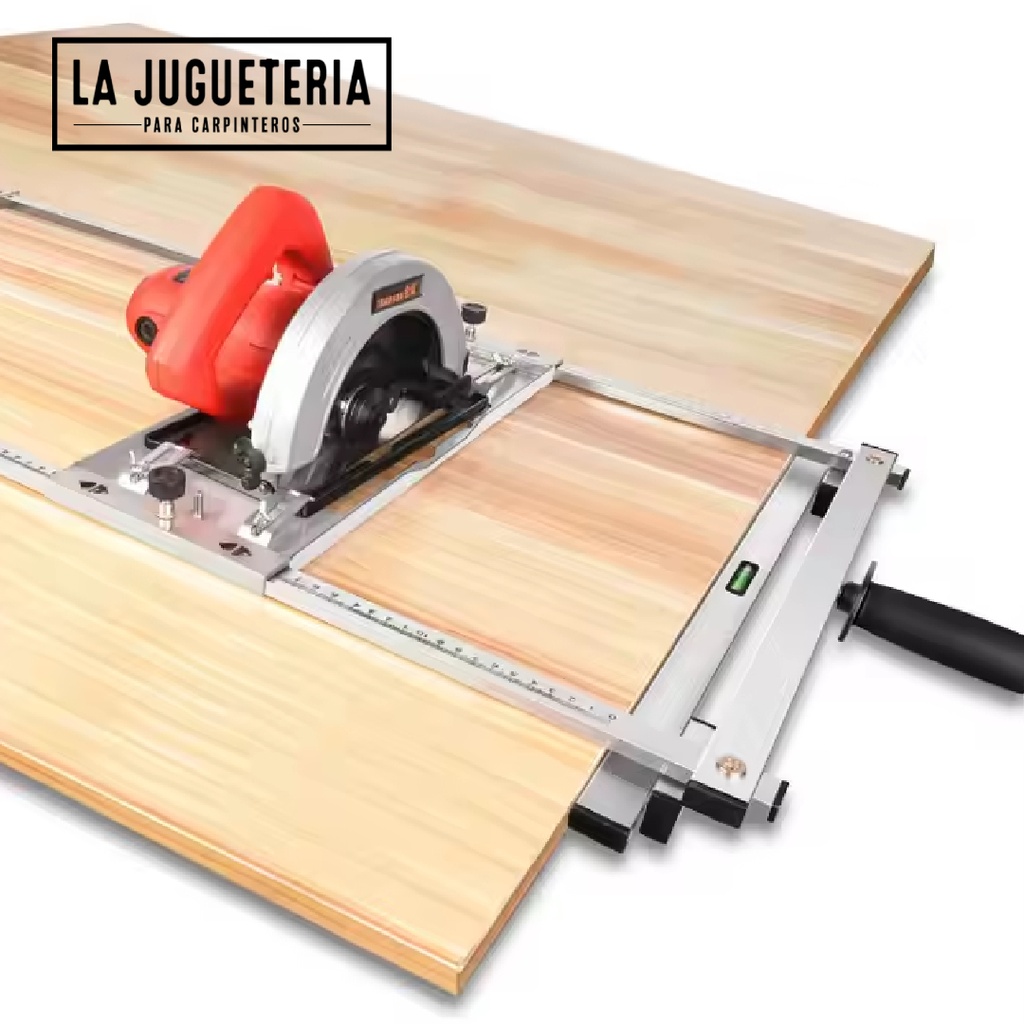 Guía de Corte para Sierra Circular Patín - Herramienta de Carpintería para Cortes Precisos en Tableros
