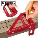 Escuadra de Carpintero de Aluminio Regla T para 45°/90° - Herramienta de Medición de Precisión para Carpintería y Bricolaje