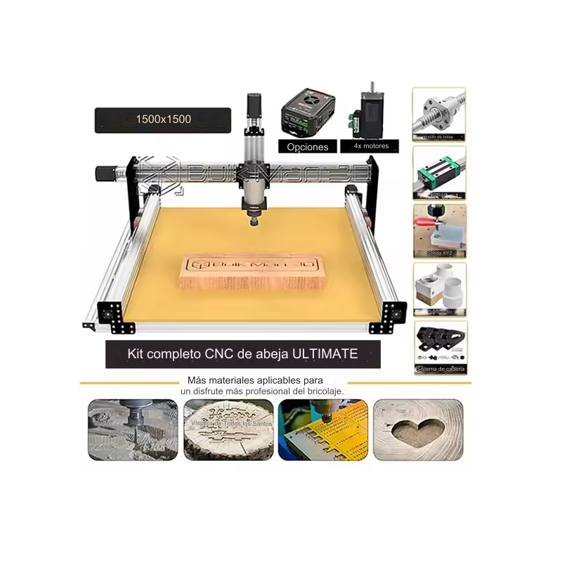 [A956] CNC para madera y metal - kit Bulkman Silver 1515 ULTIMATE Bee UB2.45-1515-xPROV5-2.2W-2