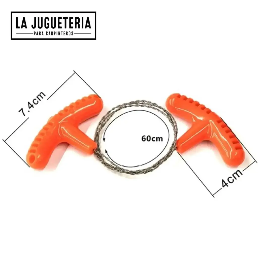 [A1101] Sierra de alambre manual con asas de plástico