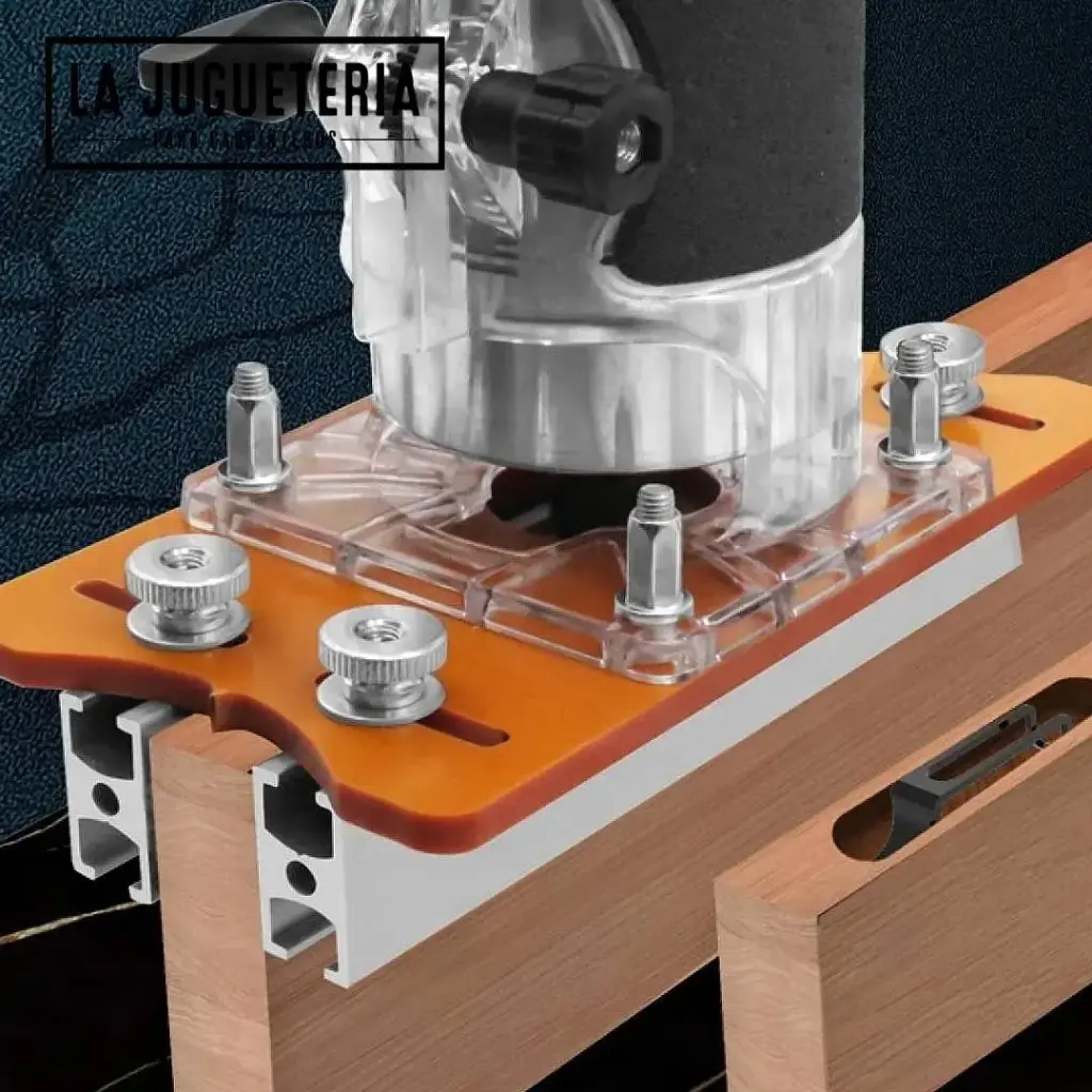 [A1104] Soporte para router Ranurador 2 en 1 para Carpintería – Fijadores Invisibles