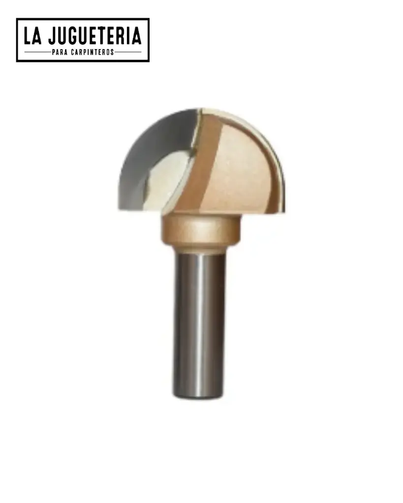 [A1069] Fresa CNC Round Nose / Media Caña – Corte 2" (50.8 mm), radio 26.5 mm, vástago 1/2" (12.7 mm)  Ref:G104