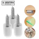 Soportes Atornillables con Funda de Goma Transparente | 25.5 mm | Para Tableros, Vidrio o Acrílico | 50 Uds.