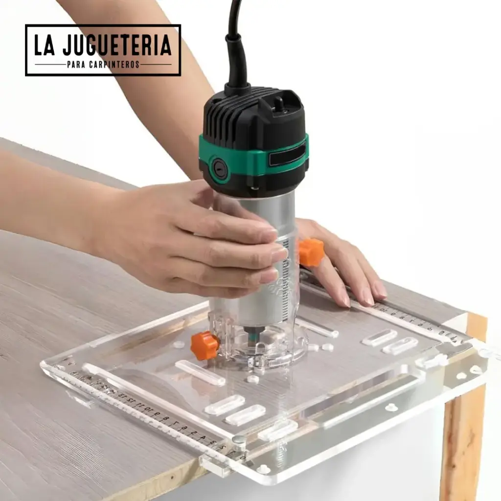Placa Base de Acrílico Ajustable para Ruter 5”-6" | Placa de Corte Visual 8 mm |