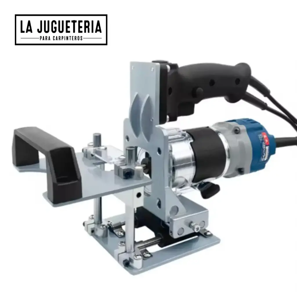 [A2229] Adaptador para Mortajas y Ranuras 2 en 1 | Soporte de Fresado con Posicionador Lineal | Compatible con Router de 64–65 mm (no incluye Router)