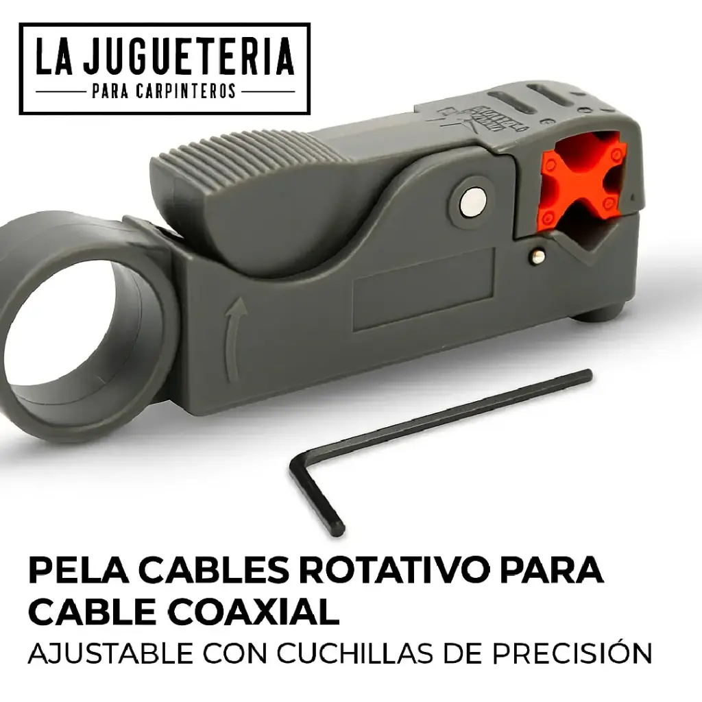 [A1146] Pelacables Rotativo para Cable Coaxial – Ajustable con Cuchillas de Precisión