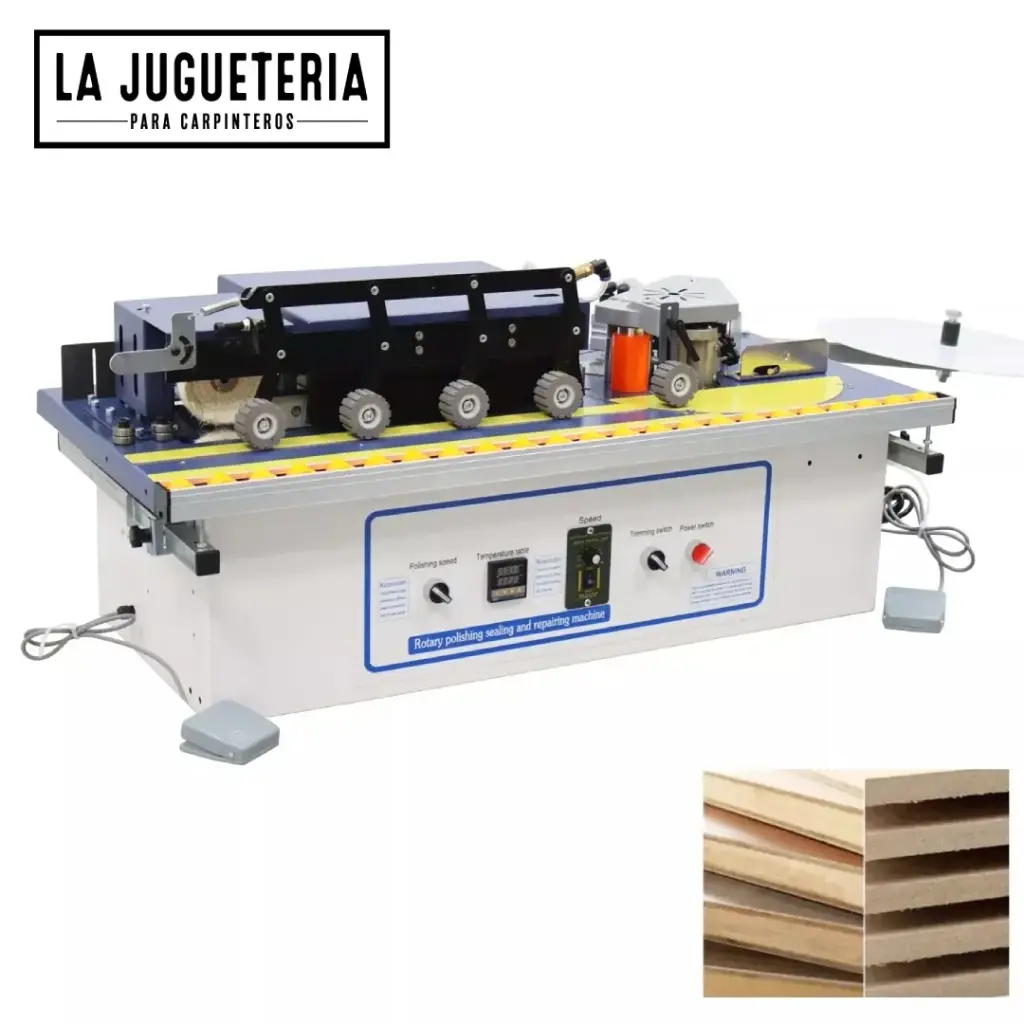 [A2255] Enchapadora tapeteadora Automática Multifunción 110V – Aplicación y Pulido de Canto para MDF, Melamina y Contrachapado