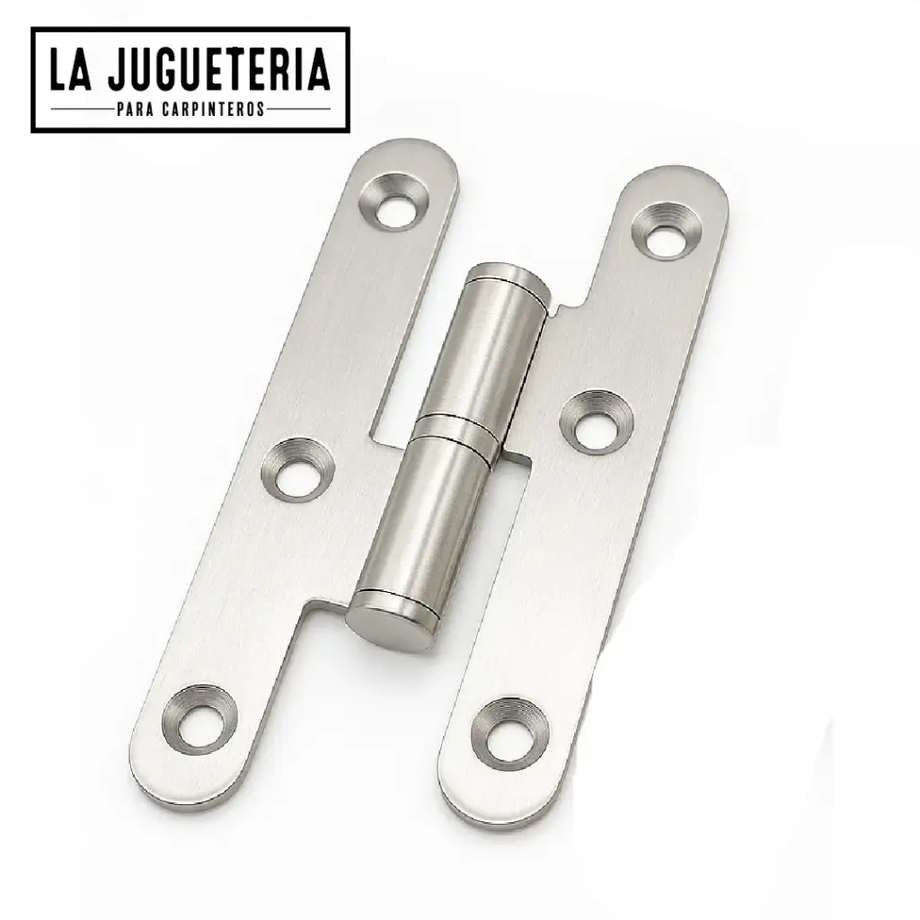[A1033] Bisagra H Acero Inoxidable 100 mm – Niquelada Satinada para Puertas o Marcos Especiales