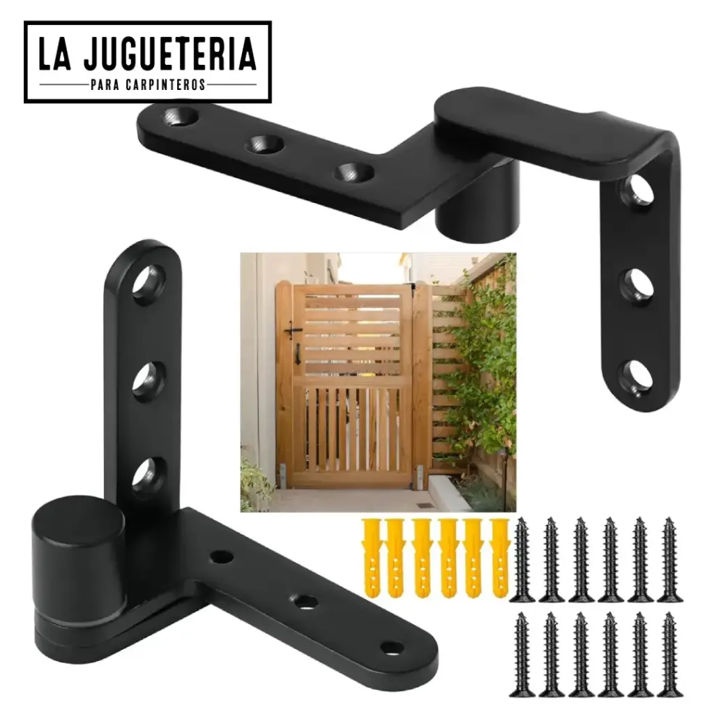 [A1035] Bisagra Pivotante para Puertas de Madera o Metal – Soporta hasta 150 lb, Giro 180°, Acero Inoxidable con Tornillos Incluidos