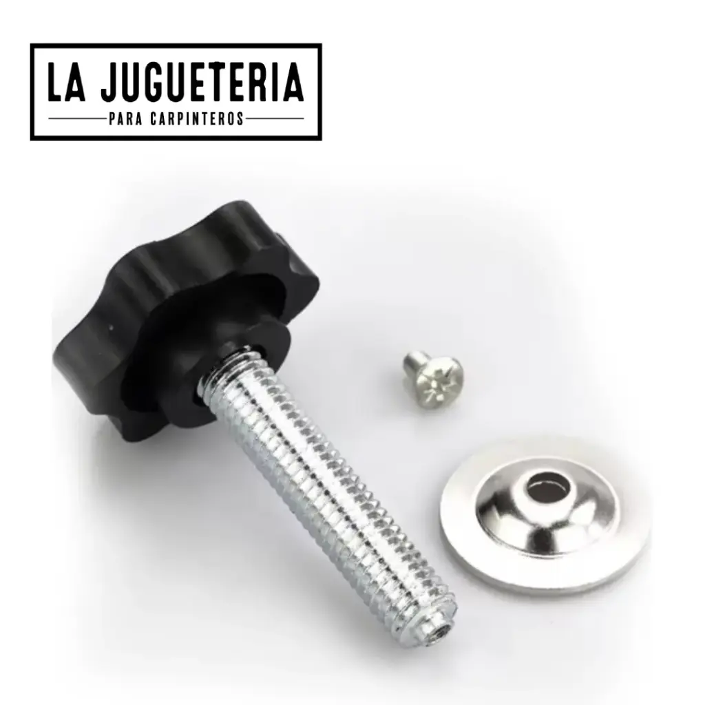 [A1148] Perilla de sujeción estrella M6 x 60mm de largo tipo tuerca Paquete 5 pcs