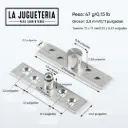 Bisagra Pivotante Oculta de Acero Inoxidable para Puertas Abatibles – 75x17 mm
