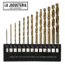 Juego de 13 brocas hexagonales recubiertas en titanio