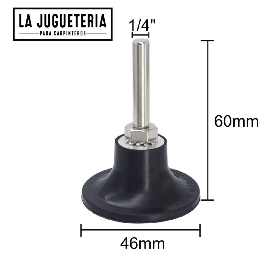 Soporte para disco de lijado 2" con vástago de 1/4" – Adaptador para amoladora, taladro o herramienta rotativa