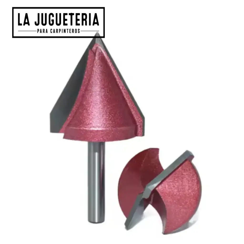 Fresa en V 60° para CNC – Diámetro de corte 32 mm, mango 6mm  Ref: P112