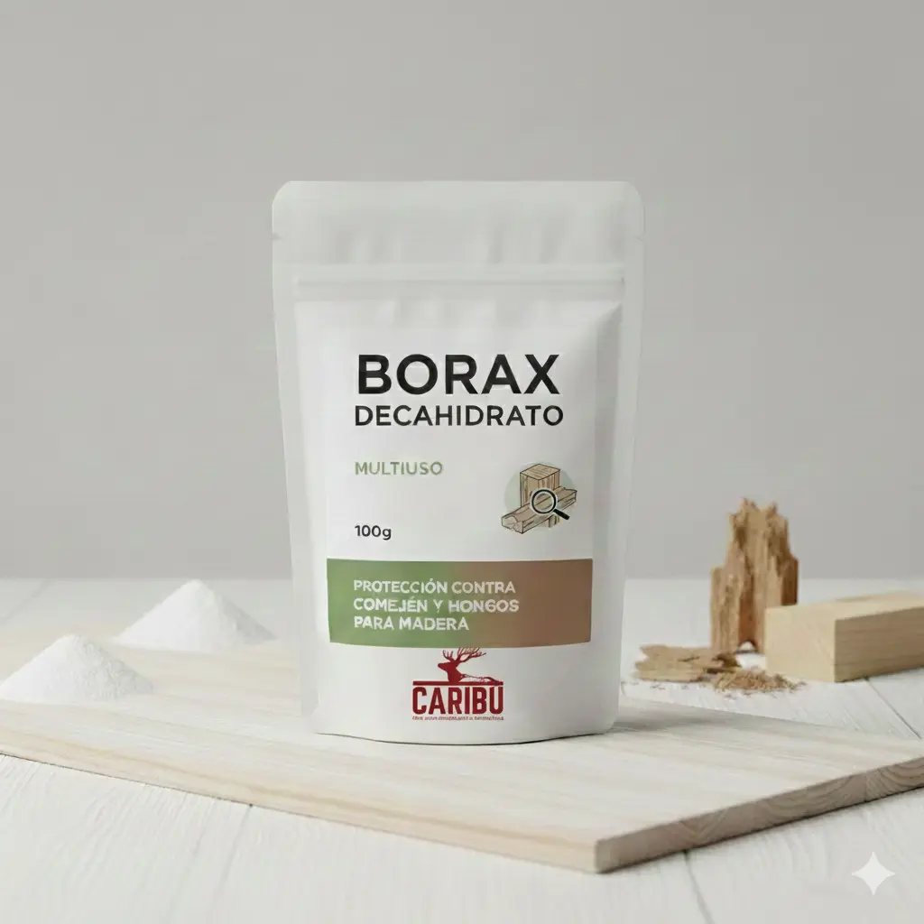 Bórax Decahidrato 100g – Multiuso - Protección contra Comején y Hongos para Madera