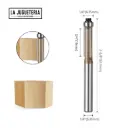 Fresa Recta copiadora con Rodamiento de 1/4" Grosor (6.35mm)– Para Rebajes, Plantillas y Enrasados Ref:P118