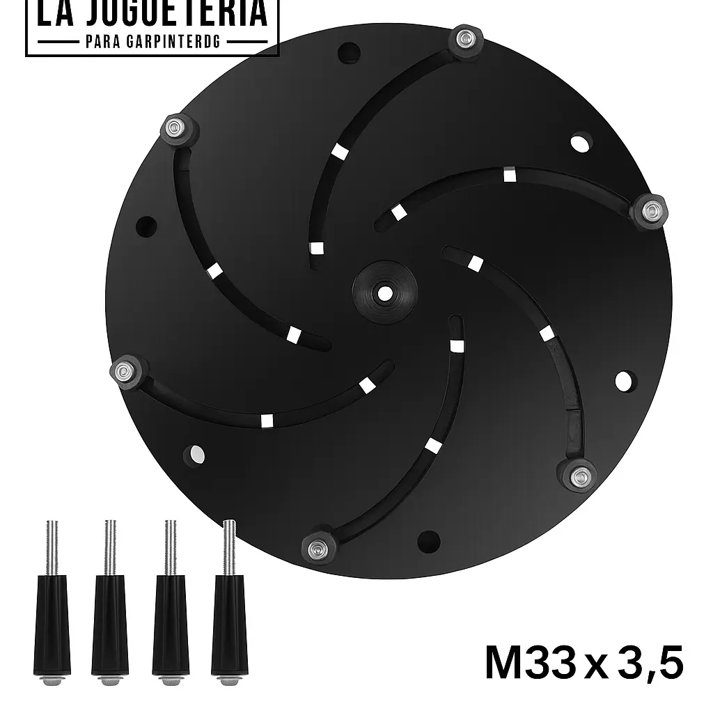 Plato para torno de Madera M33x3.5 – Sistema de Garras Ajustables