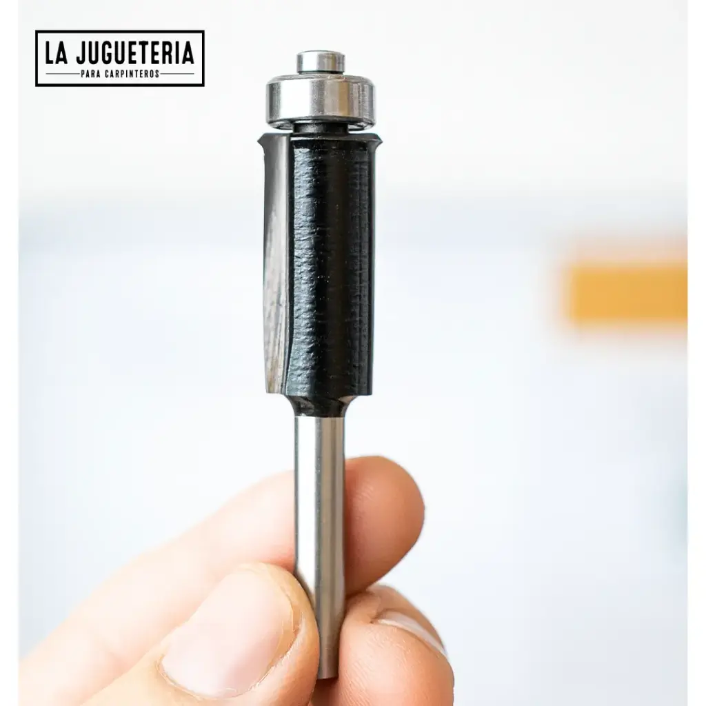 [A2056] Fresa de Corte Al Ras copiadora – 35×12.7×30 mm, 2 Filos, Vástago 1/4 Ref: P122