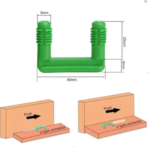 [A2087] Sujetador de madera para gabinete 2 en 1 Conectores invisibles para muebles de plástico Conexión de conexión