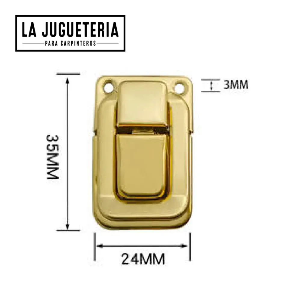 Cierre Decorativo para Cajas Dorado - Pequeño 35mm