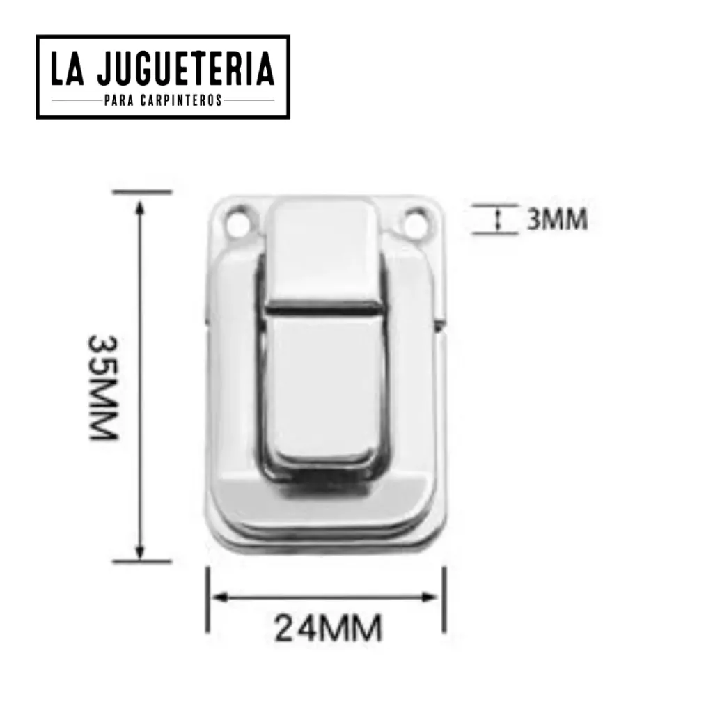 Cierre Decorativo para Cajas Plata - Pequeño 35mm