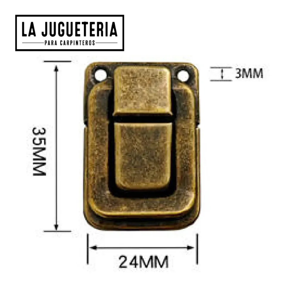 Cierre Decorativo para Cajas Bronce - Pequeño 35mm
