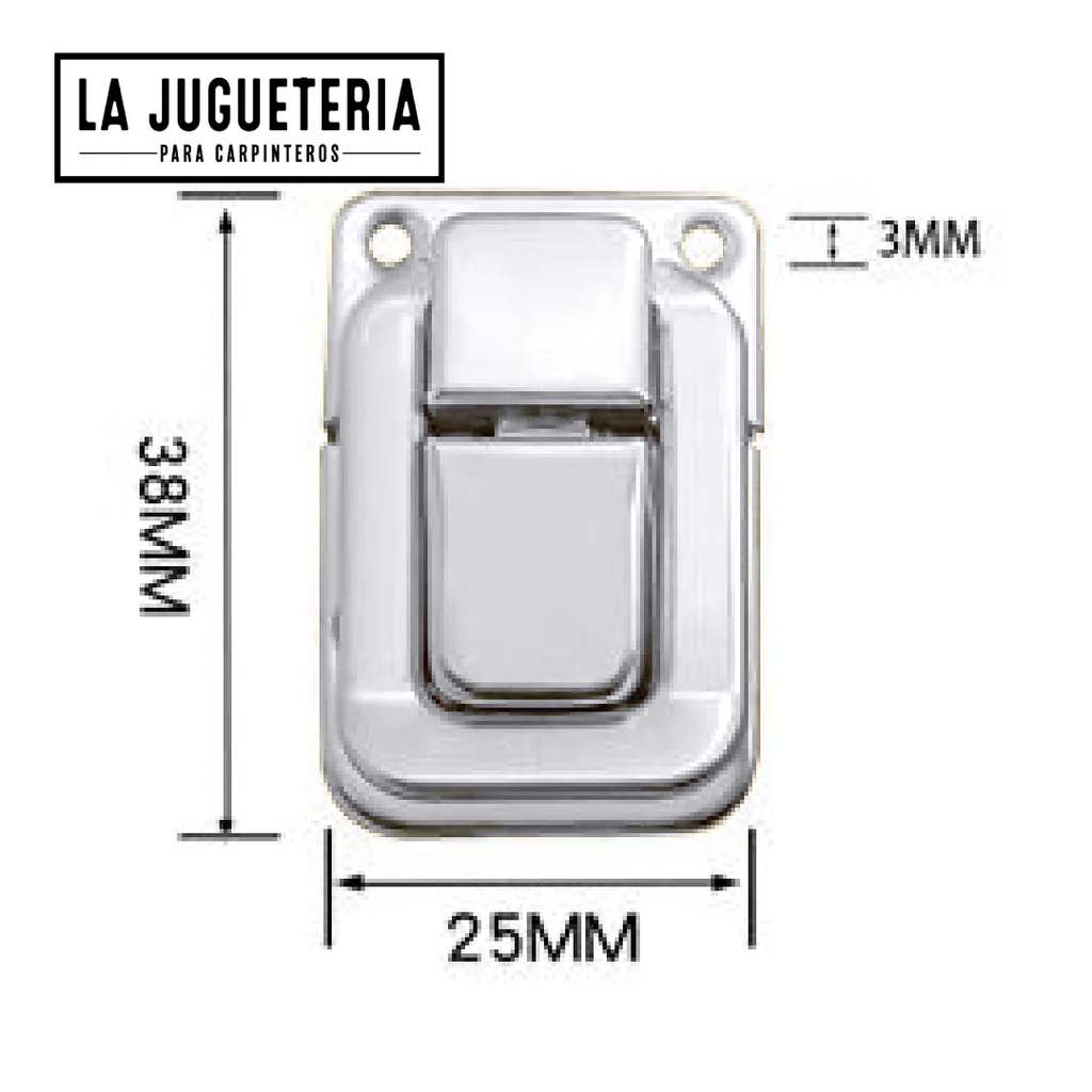 [A2114] Cierre Decorativo para Cajas Plata - Mediano 38mm