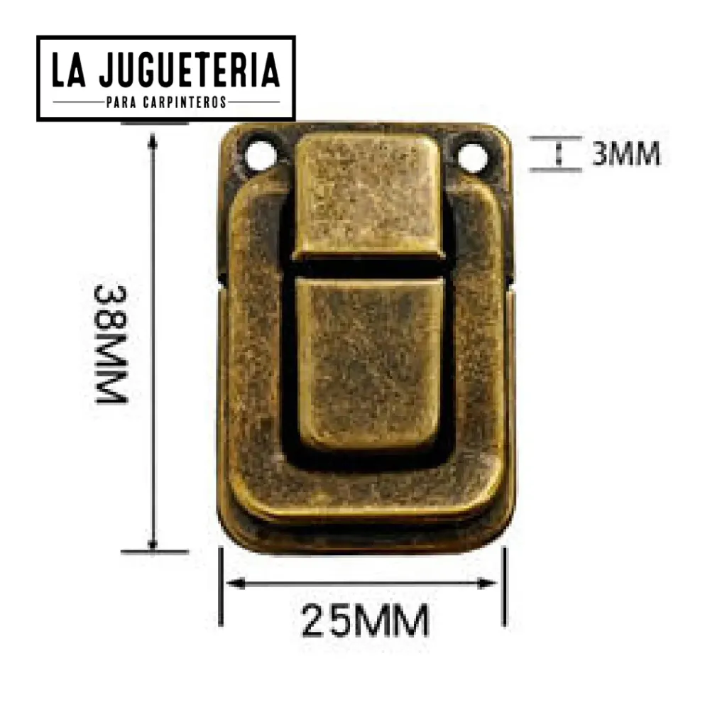Cierre Decorativo para Cajas Bronce - Mediano 38mm