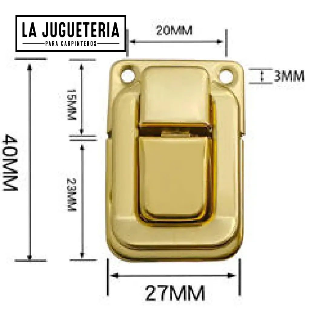 Cierre Decorativo para Cajas Dorado - Grande 40mm