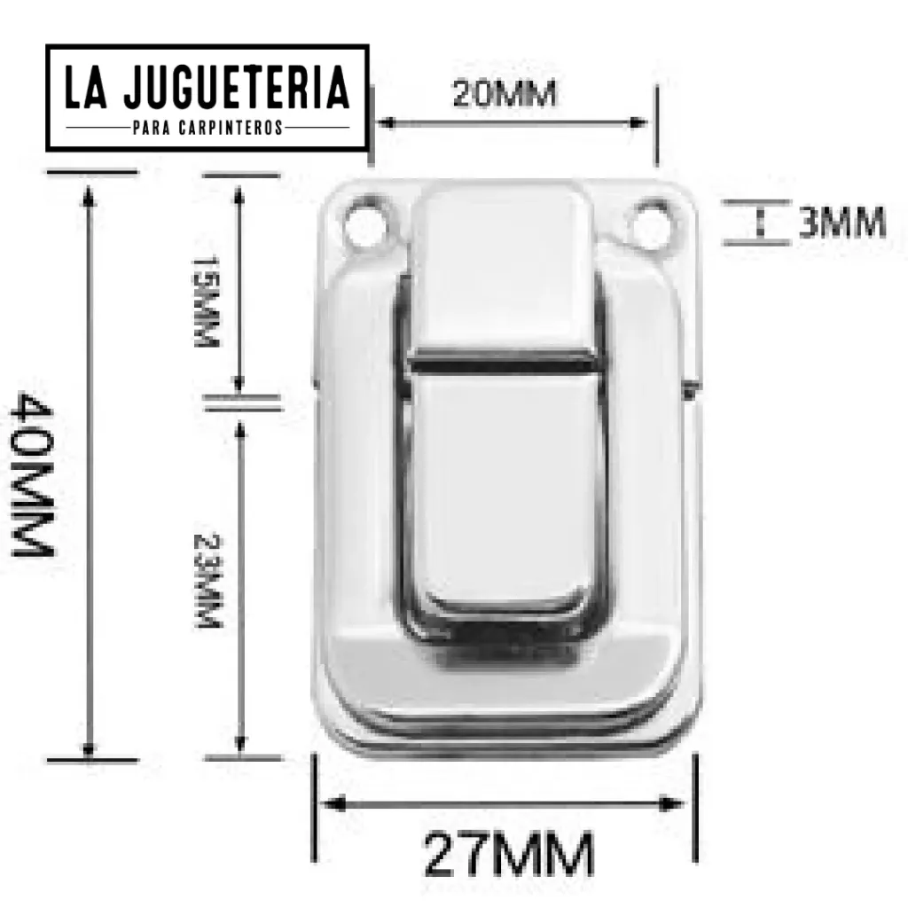 Cierre Decorativo para Cajas Plata - Grande 40mm