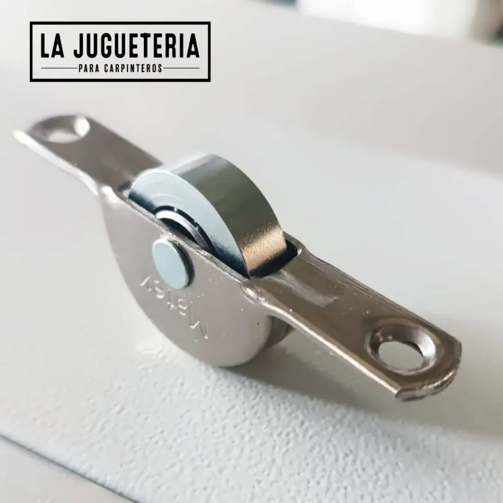 Polea para ventana, armario o puerta corredera - Rodillo con rueda de acero