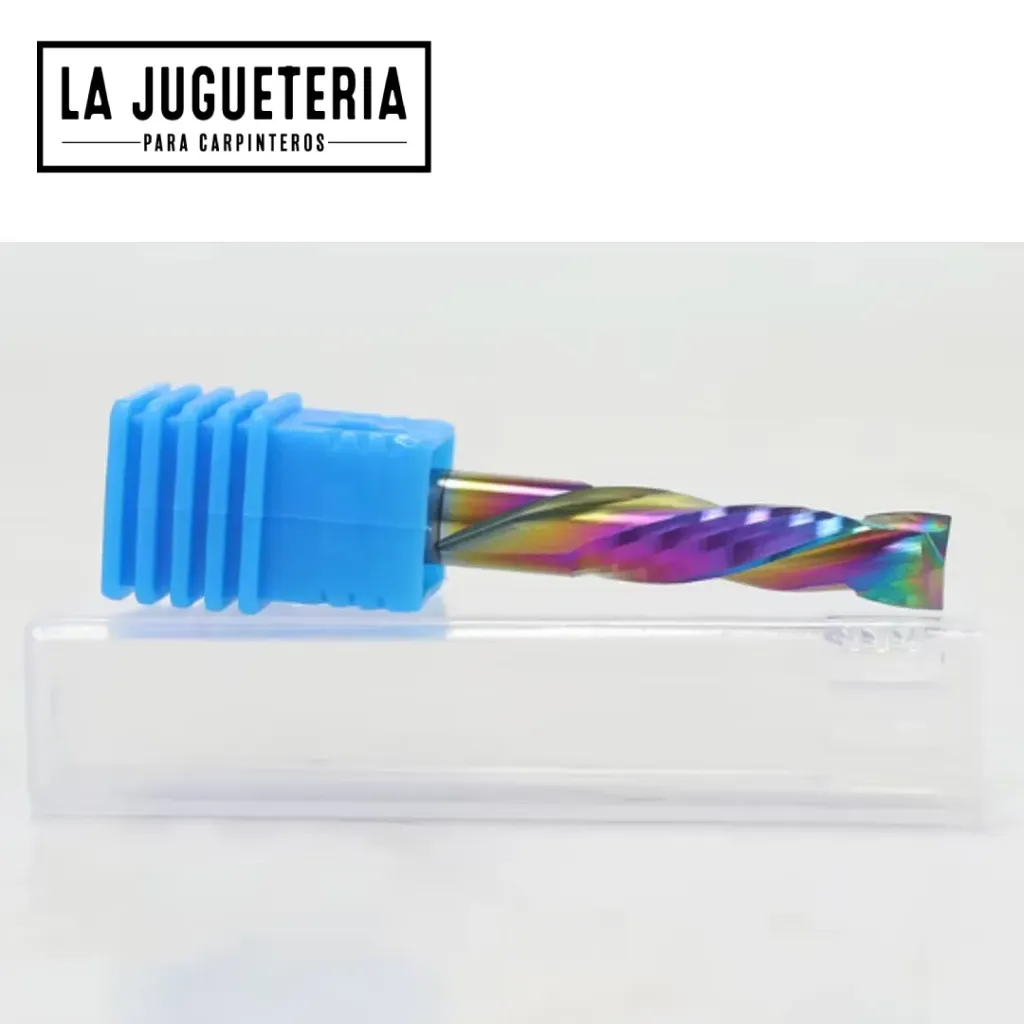 Fresa CNC de Compresión Up & Down para Acrílico y madera (2 Filos) 3.175*17*38Ref: V28