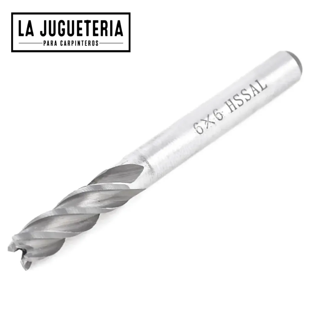 [A2138] Fresa End Mill HSS de 4 Filos - 6mm x 13mm Ref: V36