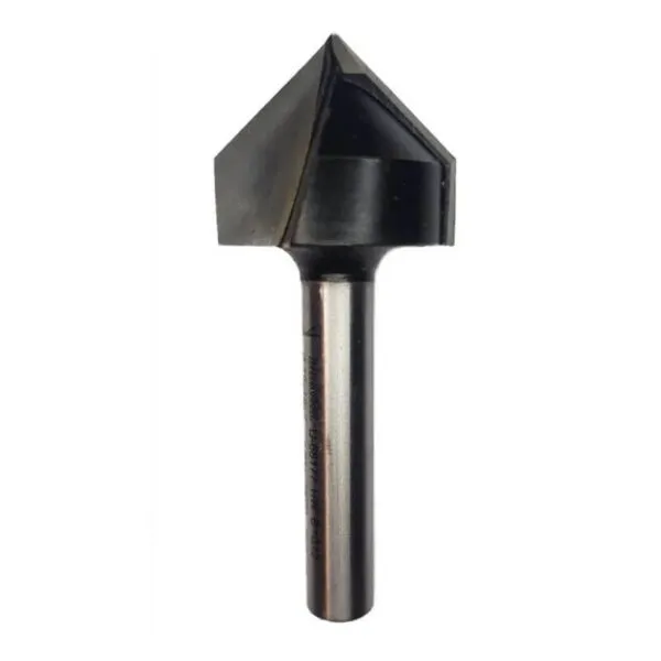 Fresa para Router Ranuradora en "V" de 90° (Vástago 1/4" - Diámetro 1") V-Grooves Ref: P134