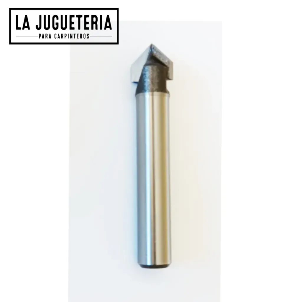 Fresa para Router Ranuradora en "V" de 90° (Vástago 1/4" - Diámetro 1/4") V-Grooves Ref: P132